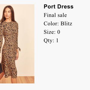 Reformation Port Dress (Size 0)